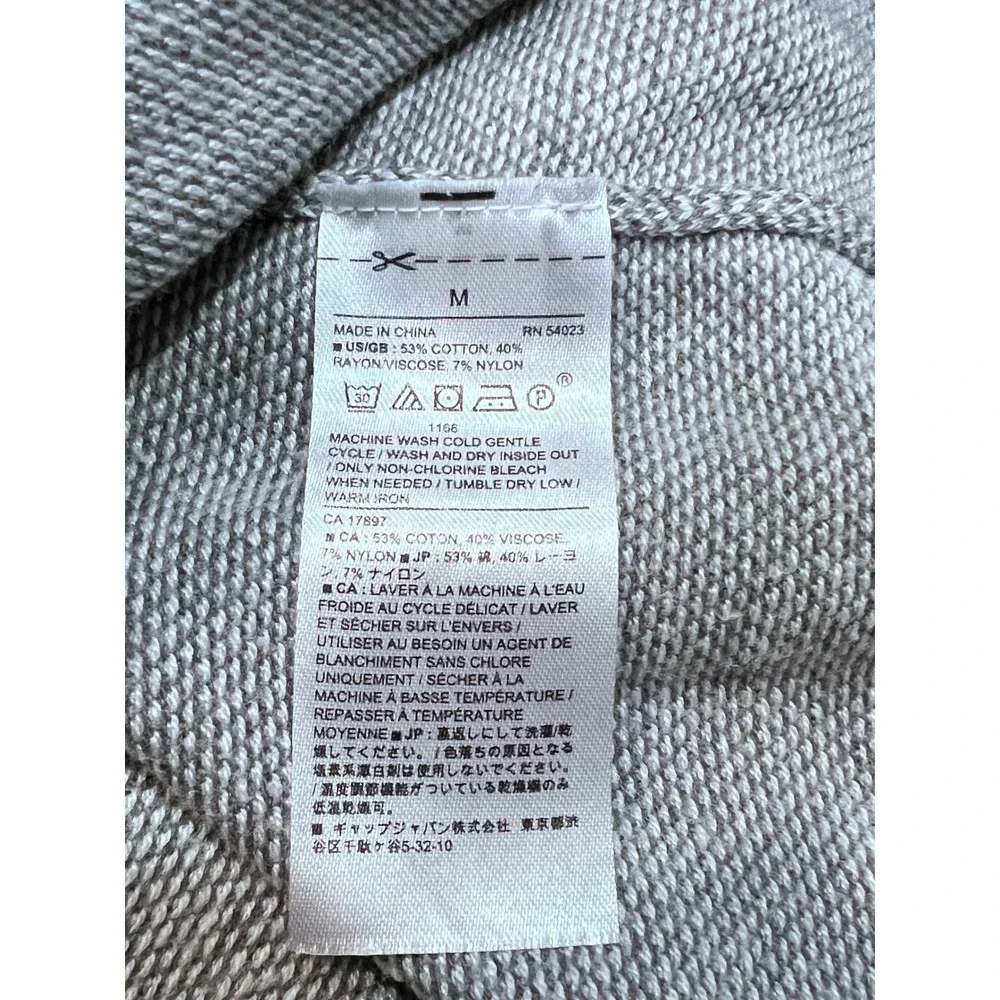 Banana Republic Mens Gray Textured‎ Crewneck Raglan Sleeve Sweater Size M
